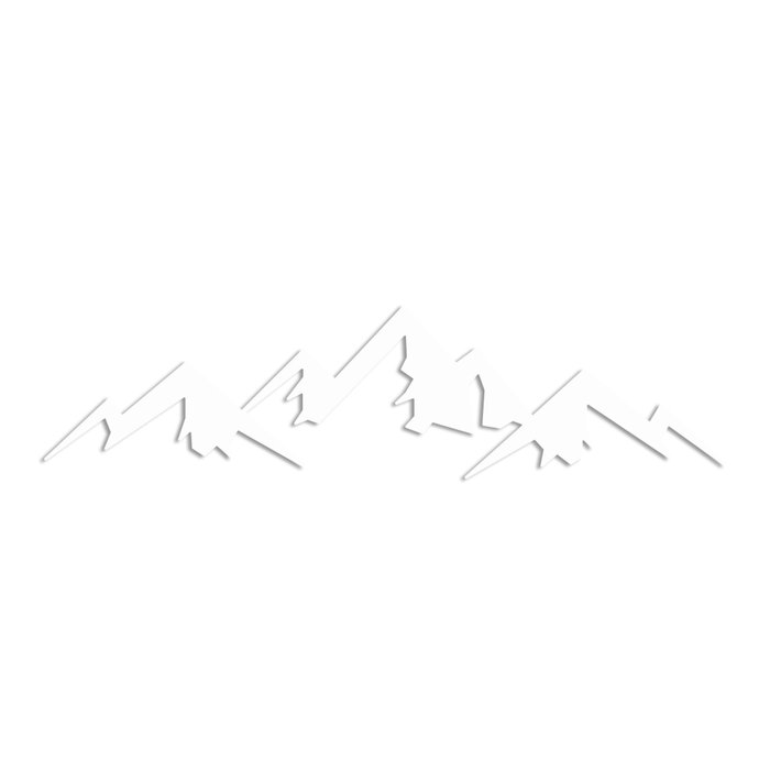 Wallity Mountain - 8 Escultura de pared blanca en metal